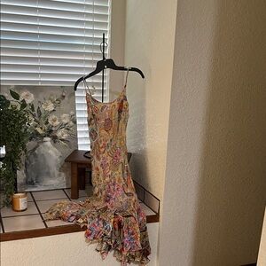 Paisley and Floral Multicolored Women's Dress